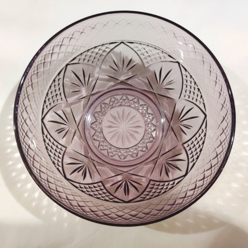 4 Vintage Cristal D'Arques Durand Amethyst Glass 5.5" Bowls Violet Purple Tint - Picture 6 of 13